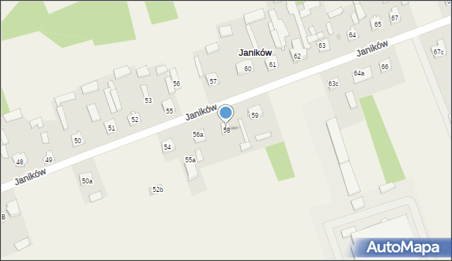 Janików, Janików, 58, mapa Janików