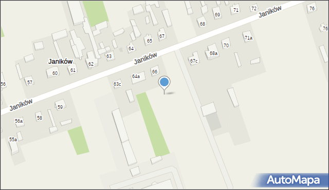 Janików, Janików, 66a, mapa Janików