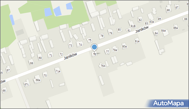 Janików, Janików, 76, mapa Janików