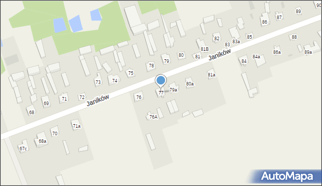 Janików, Janików, 77, mapa Janików