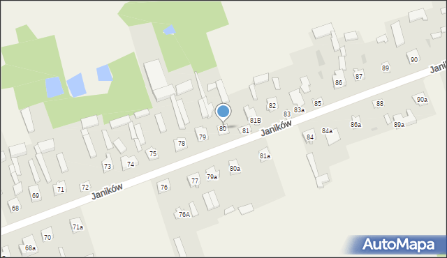 Janików, Janików, 80, mapa Janików