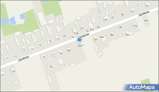Janików, Janików, 81a, mapa Janików