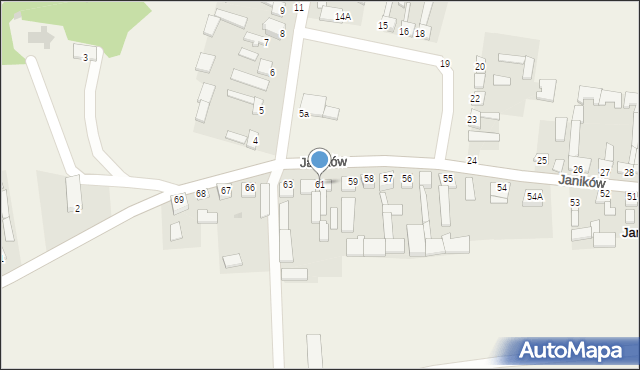 Janików, Janików, 61, mapa Janików