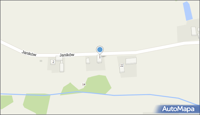 Janików, Janików, 1, mapa Janików
