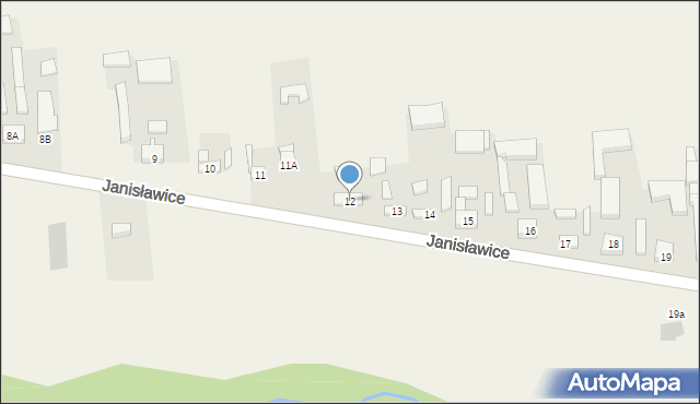 Janisławice, Janisławice, 12, mapa Janisławice