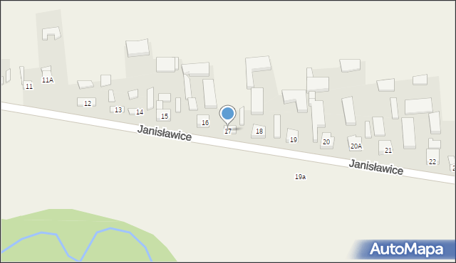 Janisławice, Janisławice, 17, mapa Janisławice