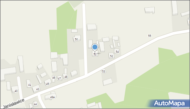 Janisławice, Janisławice, 51, mapa Janisławice