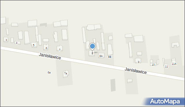 Janisławice, Janisławice, 8, mapa Janisławice