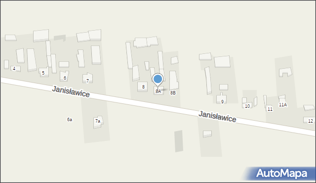 Janisławice, Janisławice, 8A, mapa Janisławice