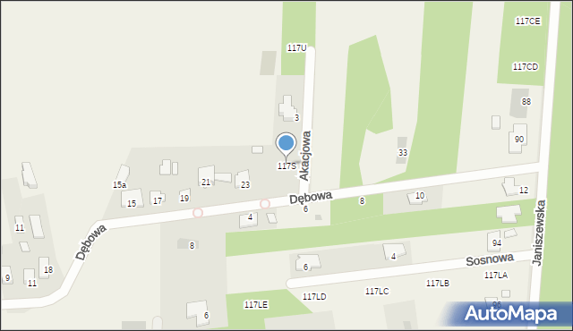 Janiszew, Janiszew, 117S, mapa Janiszew