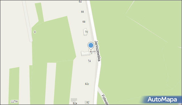 Janiszew, Janiszewska, 72, mapa Janiszew