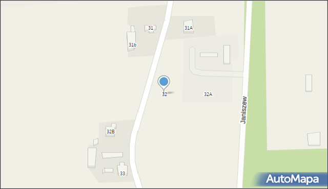 Janiszew, Janiszew, 32, mapa Janiszew