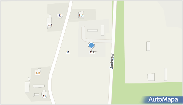 Janiszew, Janiszew, 32A, mapa Janiszew