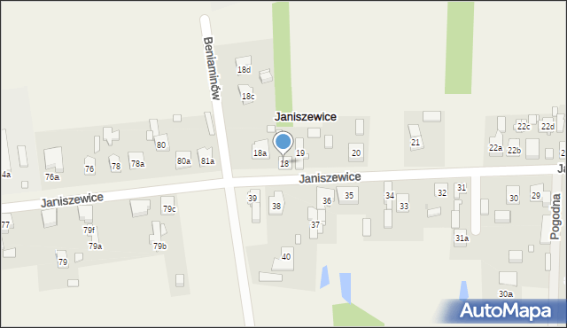 Janiszewice, Janiszewice, 18, mapa Janiszewice