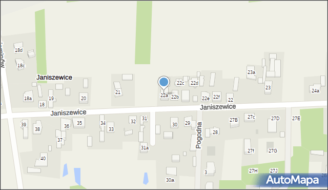 Janiszewice, Janiszewice, 22a, mapa Janiszewice