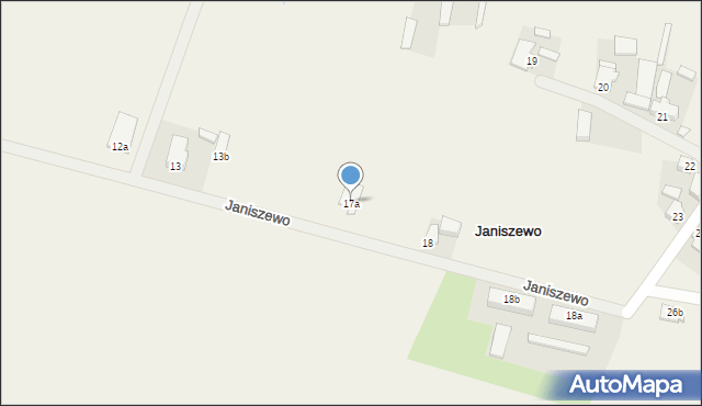 Janiszewo, Janiszewo, 17a, mapa Janiszewo