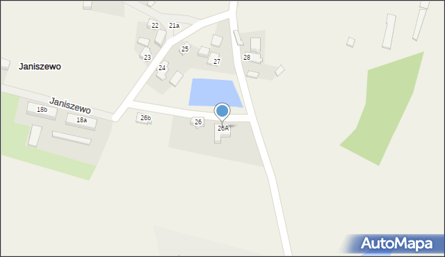 Janiszewo, Janiszewo, 26A, mapa Janiszewo