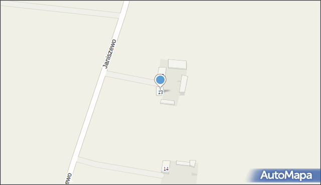 Janiszewo, Janiszewo, 13, mapa Janiszewo