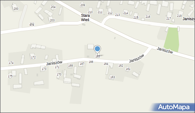 Janiszów, Janiszów, 165, mapa Janiszów
