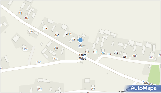 Janiszów, Janiszów, 209, mapa Janiszów