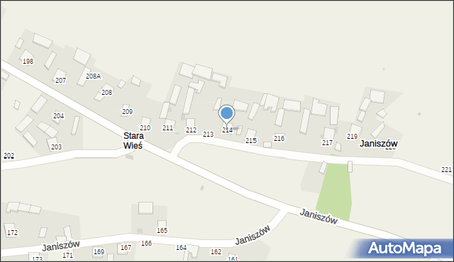 Janiszów, Janiszów, 214, mapa Janiszów