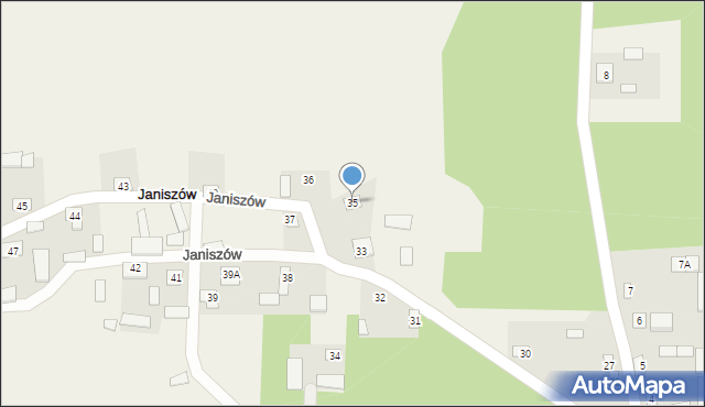 Janiszów, Janiszów, 35, mapa Janiszów