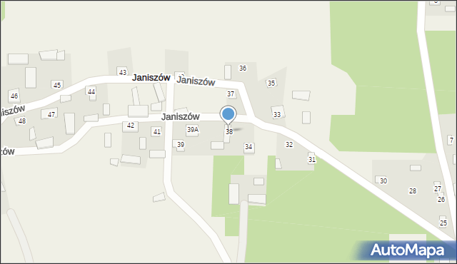 Janiszów, Janiszów, 38, mapa Janiszów