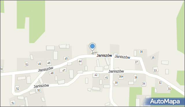 Janiszów, Janiszów, 43, mapa Janiszów