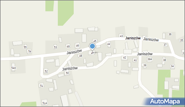 Janiszów, Janiszów, 47, mapa Janiszów