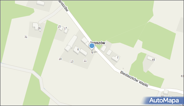 Janiszów, Janiszów, 5, mapa Janiszów