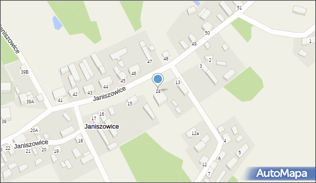 Janiszowice, Janiszowice, 14, mapa Janiszowice