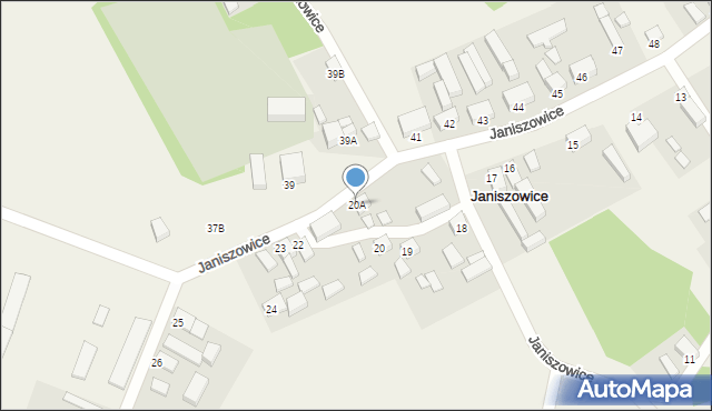 Janiszowice, Janiszowice, 20A, mapa Janiszowice