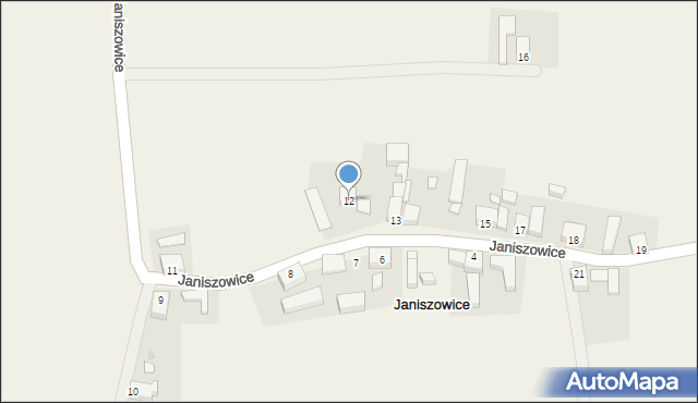 Janiszowice, Janiszowice, 12, mapa Janiszowice