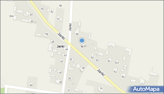 Janki, Janki, 55, mapa Janki