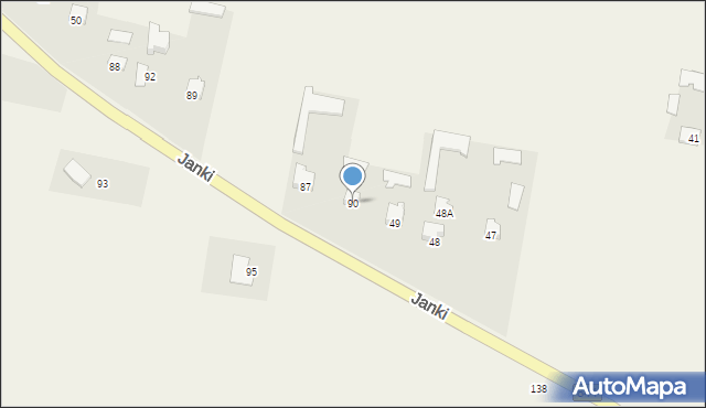 Janki, Janki, 90, mapa Janki