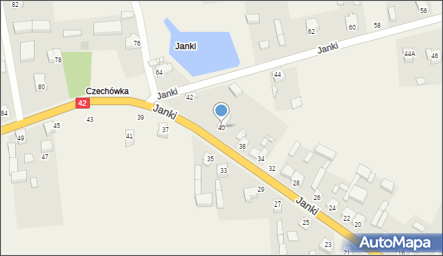 Janki, Janki, 40, mapa Janki