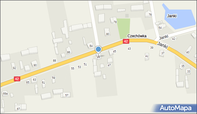 Janki, Janki, 49, mapa Janki