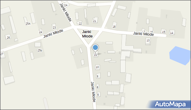 Janki Młode, Janki Młode, 11, mapa Janki Młode