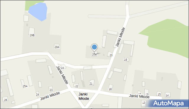 Janki Młode, Janki Młode, 20a, mapa Janki Młode