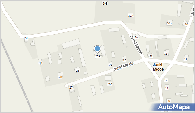 Janki Młode, Janki Młode, 25A, mapa Janki Młode
