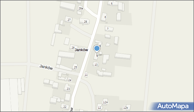 Janków, Janków, 9, mapa Janków