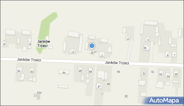 Janków Pierwszy, Janków Pierwszy, 12, mapa Janków Pierwszy