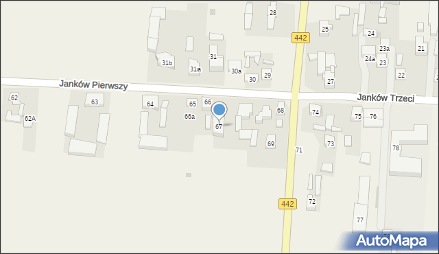 Janków Pierwszy, Janków Pierwszy, 67, mapa Janków Pierwszy