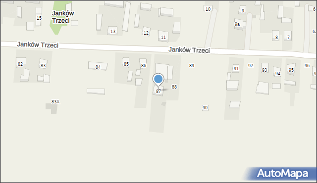 Janków Pierwszy, Janków Pierwszy, 87, mapa Janków Pierwszy