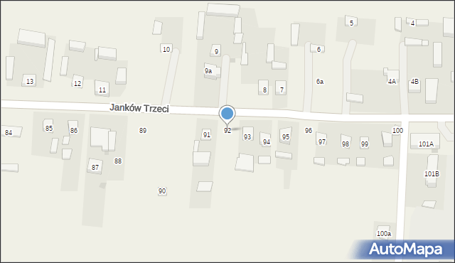 Janków Pierwszy, Janków Pierwszy, 92, mapa Janków Pierwszy