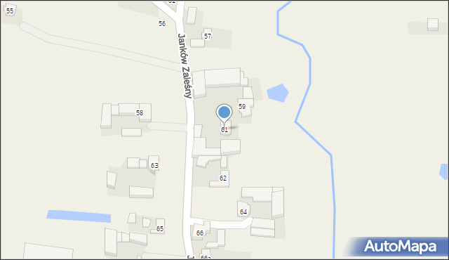 Janków Zaleśny, Janków Zaleśny, 61, mapa Janków Zaleśny
