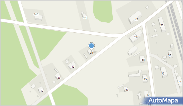 Jankowa Żagańska, Jankowa Żagańska, 43, mapa Jankowa Żagańska