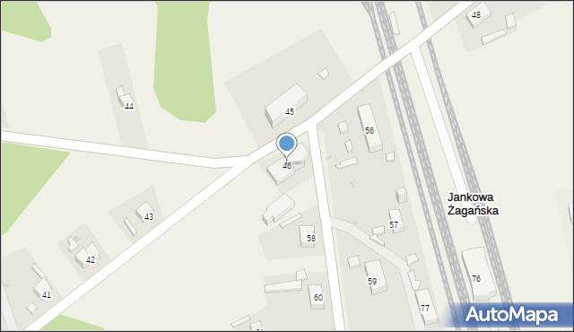 Jankowa Żagańska, Jankowa Żagańska, 46, mapa Jankowa Żagańska