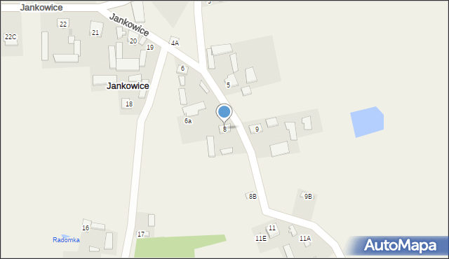 Jankowice, Jankowice, 8, mapa Jankowice