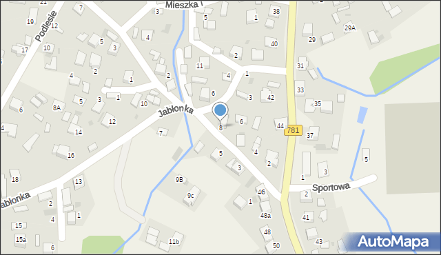 Jankowice, Jabłonka, 8, mapa Jankowice